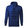 keep calm and drive volkswagen panska mikina 1 kralovska modra