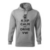 keep calm and drive volkswagen panska mikina 1 tmavosiva