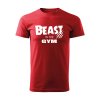 beast in the gym panske tricko 2 cervena