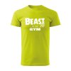 beast in the gym panske tricko 2 limetkova