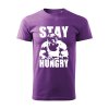 stay hungry panske tricko 2 fialova