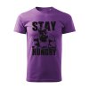 stay hungry panske tricko 1 fialova