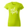 girl power damske tricko 2 limetkova