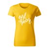 girl power damske tricko 2 zlta