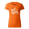 girl power damske tricko 2 oranzova
