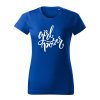 girl power damske tricko 2 kralovska modra