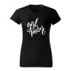 girl power damske tricko 2 cierna