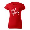 girl power damske tricko 2 cervena