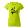 girl power damske tricko 1 limetkova