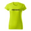 no excuses damske tricko 1 limetkova