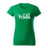 power damske tricko 2 travova zelena