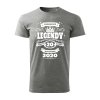 narodenie legendy panske tricko 2 tmavosiva