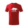 triceratops detske tricko 1 cervena