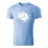 mercedes benz splash panske tricko biela nebeska modra