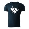 mercedes benz splash panske tricko biela tmavomodra