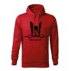 bostonsky terier panska mikina 1 cervena