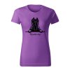 kanarska doga damske tricko 1 fialova