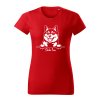 shiba inu damske tricko 2 cervena