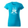 shiba inu damske tricko 2 tyrkysova