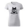 shiba inu damske tricko 1 bledosiva