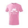 francuzsky buldocek detske tricko ružová