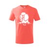 pudel detske tricko 2 koralová