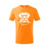 zlaty retriver detske tricko 2 oranzova