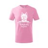 ružová biely terier detske tricko 2