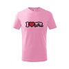 i love wrestling detské tričko 1 ružová