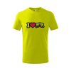 i love wrestling detské tričko 1 limetkova