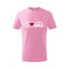 i love wrestling detské tričko 2 ružová