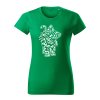 mačka damske tricko 2 travova zelena