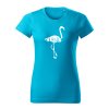 plameniak flor dámske tričko 2 tyrkysova