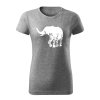 slon flor dámske tričko 2 tmavosivá