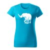 slon flor dámske tričko 2 tyrkysova