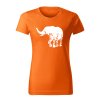 slon flor dámske tričko 2 oranzova