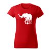 slon flor dámske tričko 2 cervena