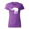 slon flor dámske tričko 2 fialova