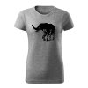 slon flor dámske tričko 1 tmavosivá