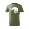 slon flor detske tricko 2 khaki