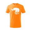 slon flor detske tricko 2 oranzova