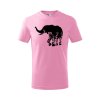 slon flor detske tricko 1 ružová