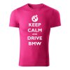 keep calm and drive bmw panske tricko 1 purpurova