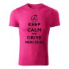 keep calm and drive mercedes panske tricko purpurova