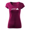 moto evolution damske tricko 1 fuchsia