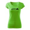 moto evolution damske tricko jablkovozelena