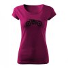 cafe racer damske tricko fuchsia