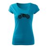 cafe racer damske tricko tyrkysova