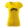 cafe racer damske tricko zlta