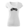 cafe racer damske tricko biela